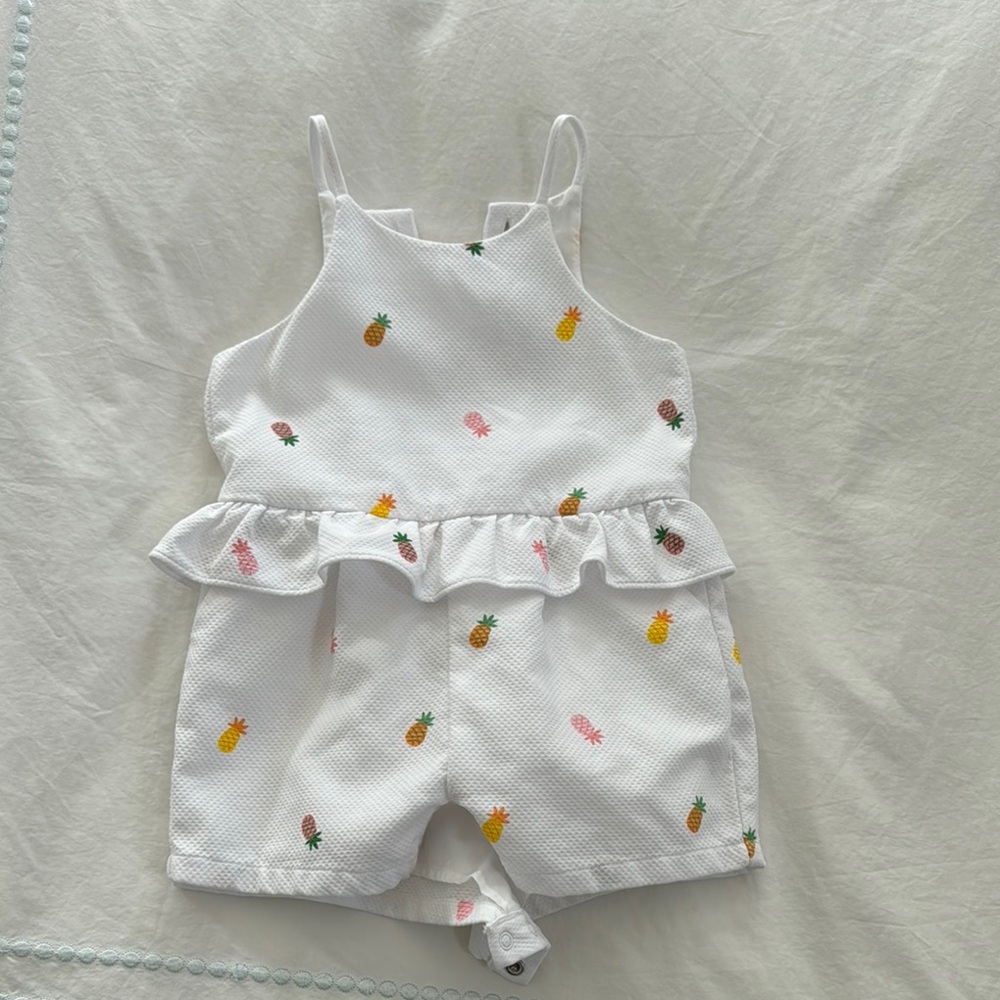 Janie and Jack ruffled Pineapple Romper